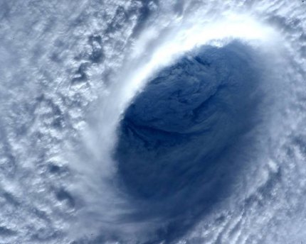 Astronaut Terry Virts took a close-up of the typhoon. Image: NASA. 